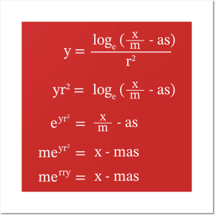 Christmas Math Equation Posters and Art